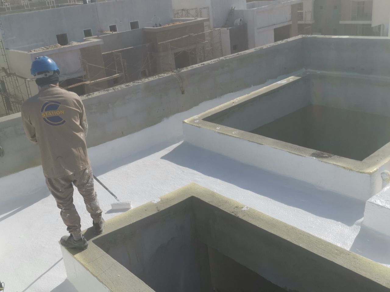 Roofing - UV Waterproofing Coating on SPF
