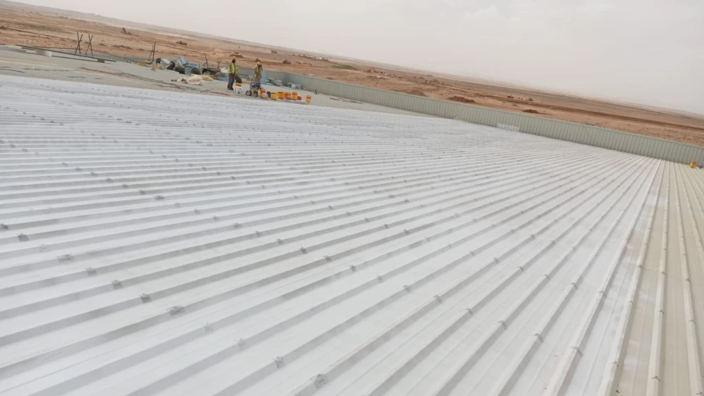 Roofing - Waterproofing UV Coating on Metal Deck
