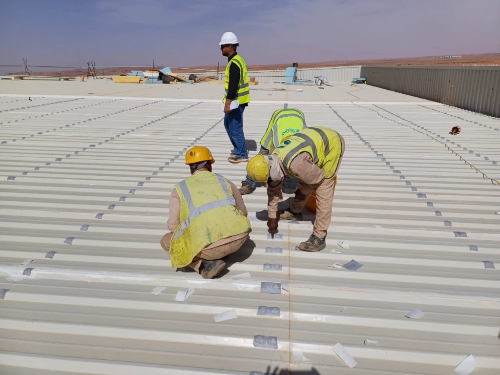 Roofing - Waterproofing UV Coating on Metal Deck